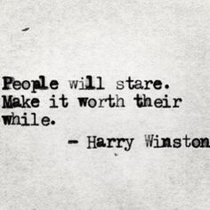 People will stare