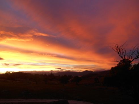 Evening sky. Jindabyne
