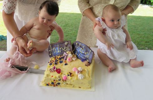 Mabel Jane & Audrey Mae on their naming day