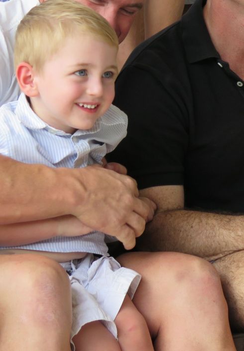 Ted at his sister's naming day