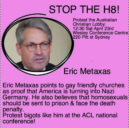 Eric Metaxas Protest